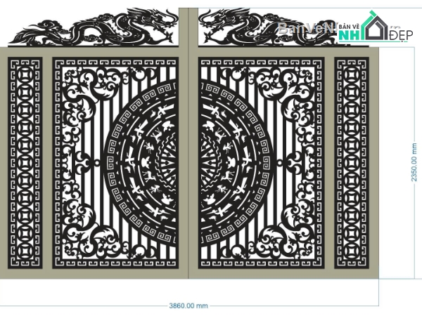 File cổng 2 cánh cnc,cnc 2 cánh,mẫu cổng 2 cánh