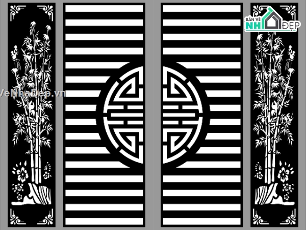 cổng 4 cánh cnc,cổng chữ thọ cnc,File cổng 4 cánh