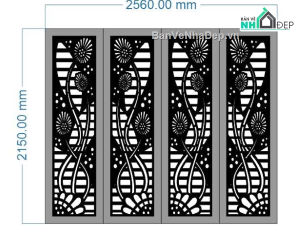 cánh cổng đẹp,file cổng dxf đẹp,cổng 4 cánh mới cnc