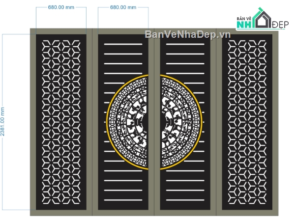 File cổng 4 cánh,cổng 4 cánh cnc,cnc 4 cánh