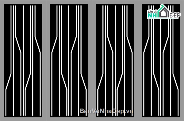 cổng 4 cánh cnc,File cổng 4 cánh,cổng dxf