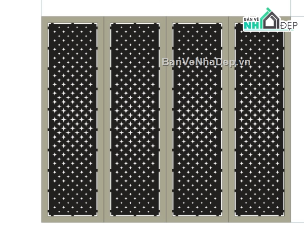 cổng 4 cánh cnc,File cổng 4 cánh,file cổng dxf đẹp