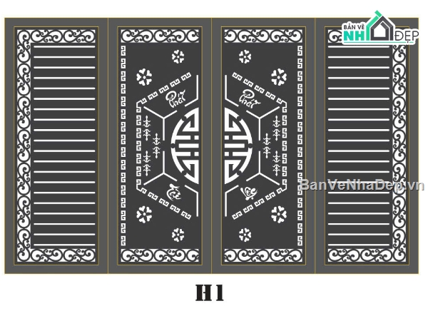 cổng 4 cánh cnc,File cổng 4 cánh,cnc 4 cánh