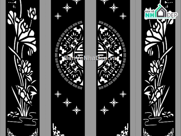 cổng 4 cánh cnc,cổng trống đồng cnc,File cổng 4 cánh