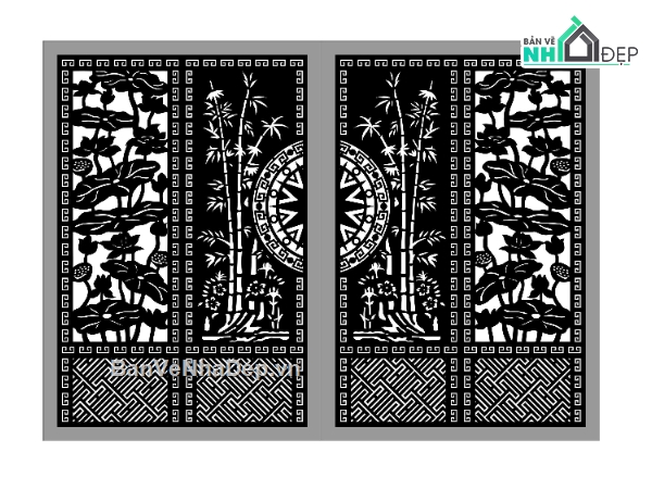 File cổng 4 cánh,cnc 4 cánh,cnc cổng sen