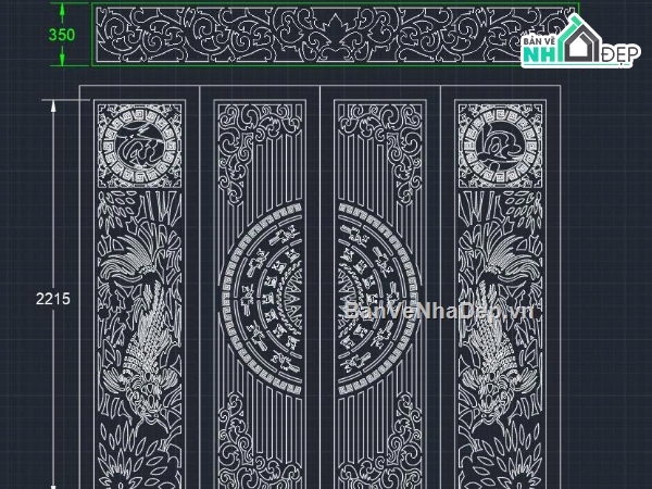 cổng cnc đẹp,cổng dxf trống đồng,cổng tài lộc