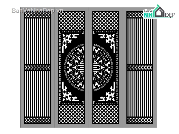 cổng 4 cánh cnc,cổng trống đồng cnc,File cổng 4 cánh