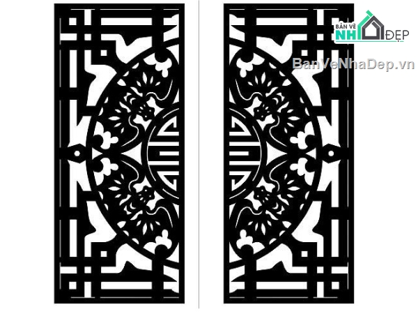 cánh cổng đẹp,cổng cnc đẹp,file cnc cổng 4 cánh