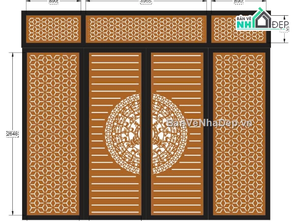 cổng 4 cánh cnc,cổng trống đồng cnc,File cổng 4 cánh