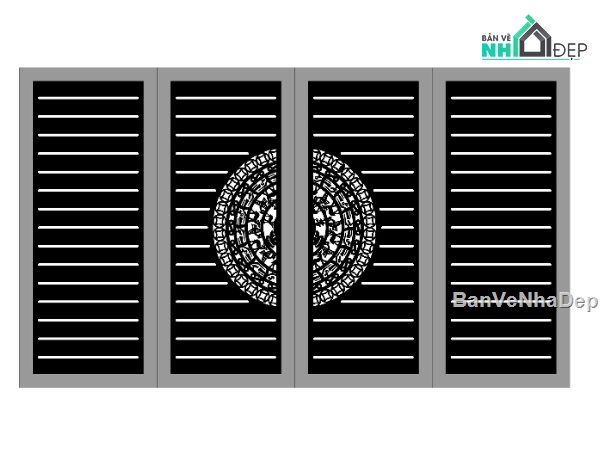 cổng 4 cánh cnc,cổng trống đồng cnc,File cổng 4 cánh