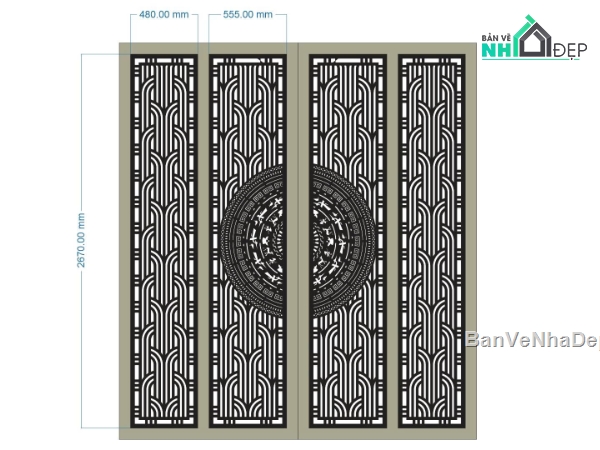 trống đồng,File hoa văn,hoa văn cổng,cad cổng 4 cánh cnc