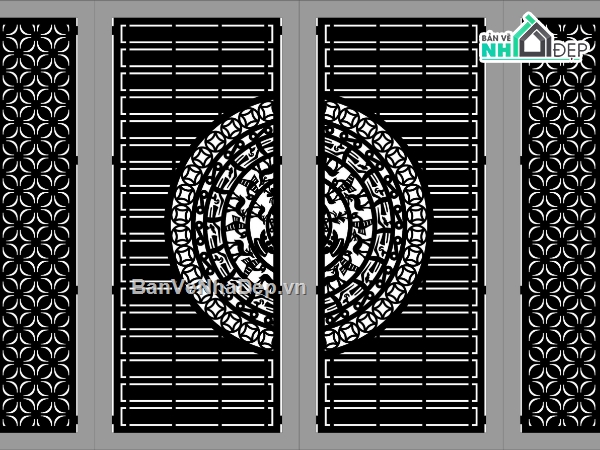 cổng 4 cánh cnc,File cổng 4 cánh,cnc 4 cánh,file cnc cổng 4 cánh