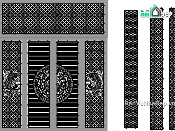 cổng 4 cánh cnc,File cổng 4 cánh,cổng mới nhất