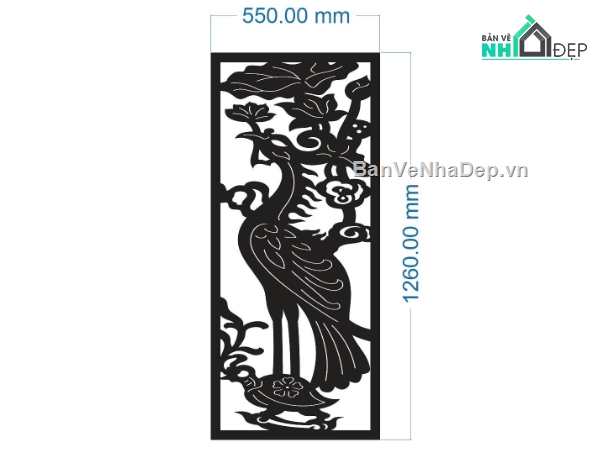 sen hạc cnc,hạc dxf,file 2d hạc cnc