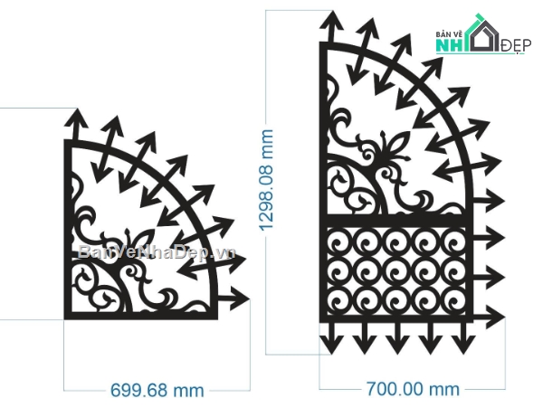 cổng dxf,File dxf cổng cnc,cổng cnc
