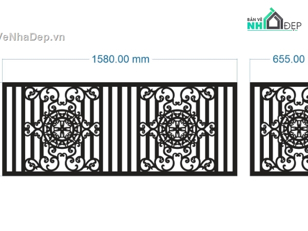 cnc hàng rào,hàng rào cnc,file dxf hàng rào cnc
