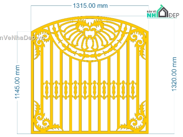 cad hàng rào,cad hàng rào cnc,mẫu cnc hàng rào,file cnc hàng rào