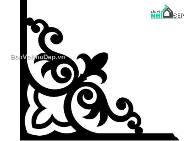 hoa góc cnc,file cnc hoa góc,dxf hoa góc