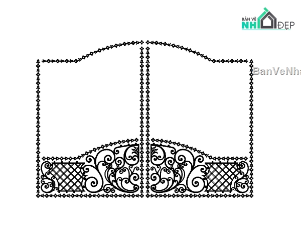 File cổng 2 cánh cnc,hoa văn cổng,hoa văn cnc