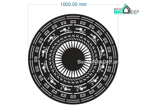 trống đồng,File hoa văn,hoa văn trống đồng cnc
