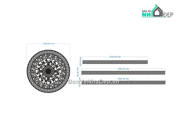 mái kính,File hoa văn,hoa văn cnc,trống đồng