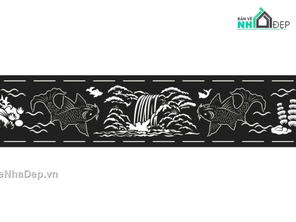 lan can cnc,File dxf lan can cnc,lan can,cnc lan can cá chép,File lan can cnc đẹp