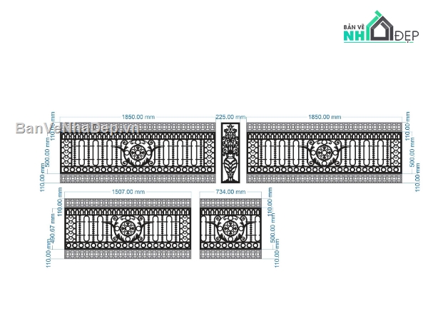 lan can cnc,File dxf lan can cnc,thiết kế lan can cnc