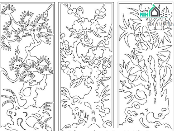 cắt Plasma CNC tứ quý,Tranh tứ quý,Bộ tranh tứ quý,tranh cnc plasma