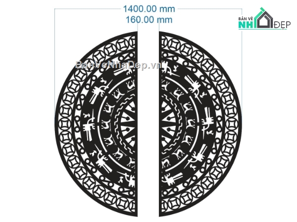 File dxf trống đồng cnc,trống đồng cnc,cổng cắt trống đồng cnc