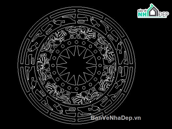 mẫu trống đồng cnc,file cnc trống đồng,cắt cnc trống đồng