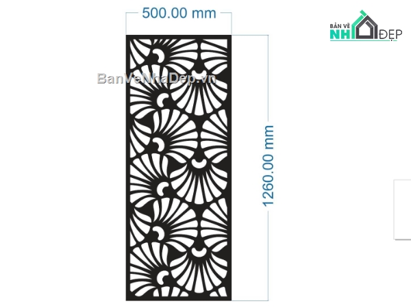 File dxf vách,vách dxf,vách quạt
