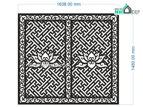 chữ vạn cnc,dxf vách,vách sen cnc,vách cnc