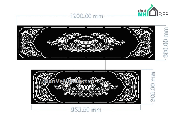 vách phòng thờ,vách sen,vách sen dxf