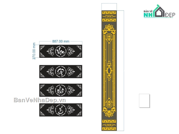 vạn sự như ý,mẫu cnc trụ cổng,trụ cổng dxf