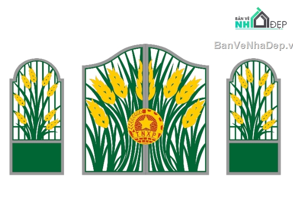 cổng phụ,Cổng 2 cánh và cổng phụ,cổng cnc