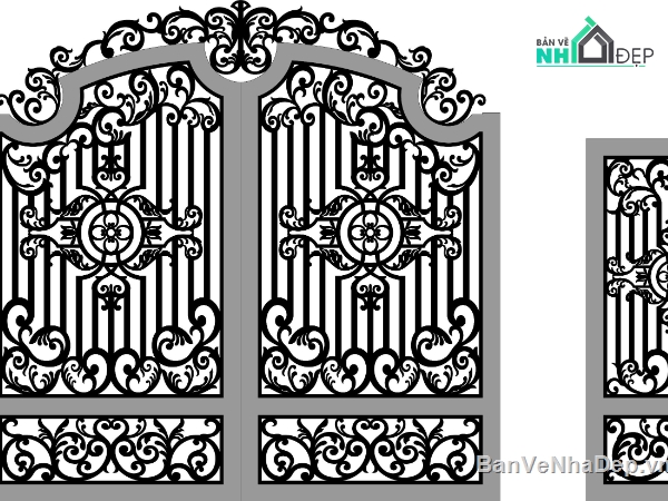 File cổng 2 cánh cnc,cn cổng 2 cánh,cổng phụ