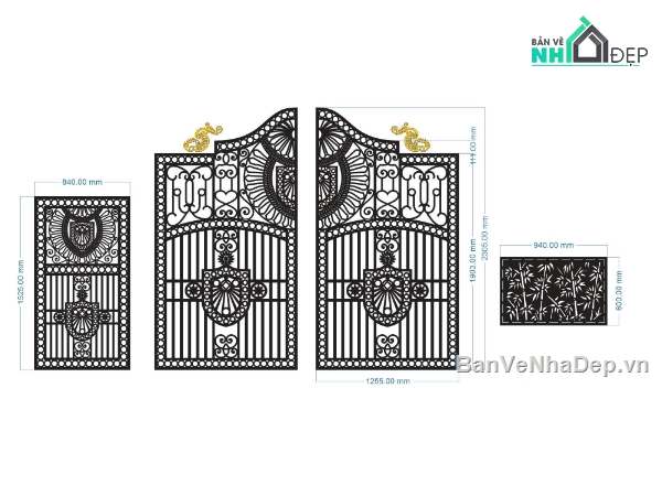 File cổng 2 cánh cnc,cổng phụ cnc,cn cổng 2 cánh