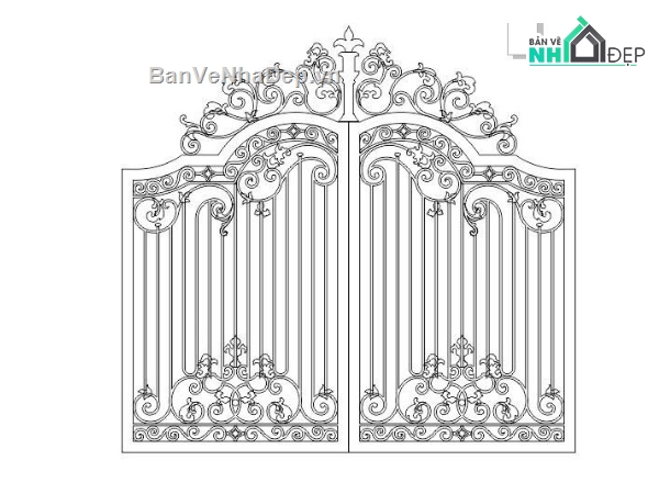 cổng phụ,cổng 2 cánh uốn,cổng chính cổng phụ,cổng chính phụ 2 cánh