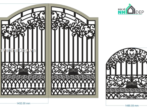 File cổng 2 cánh cnc,cổng và hàng rào,cn cổng 2 cánh