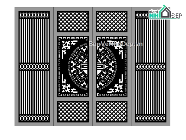 File cổng 4 cánh,cổng 4 cánh cnc,cnc 4 cánh