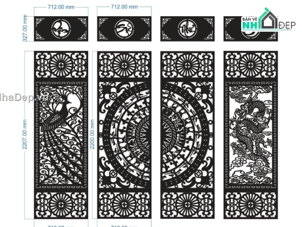 vạn sự như ý,cổng cá vạn sự như ý,cổng chim công