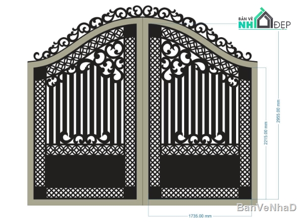 File cổng 2 cánh cnc,cn cổng 2 cánh,cnc chông