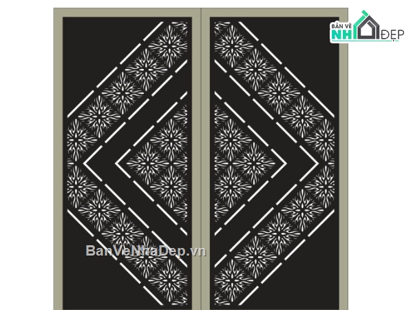 cánh cổng đẹp,cổng đẹp cnc,cnc cổng 2 cánh đẹp