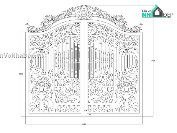 File dxf Cổng CNC đẹp,Cổng CNC tuyệt đẹp,File cổng cnc