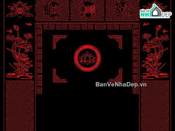 Vách cnc dxf,File dxf vách cnc đẹp,vách thờ