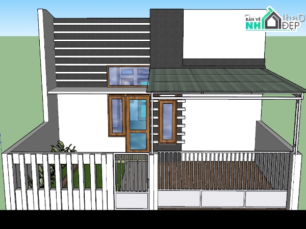 nhà phố 1 tầng,nhà phố,model nhà phố