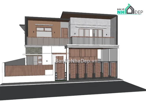 biệt thự 2 tầng,biệt thự đẹp 2 tầng,biệt thự 2 tầng đẹp,biệt thự sketchup,sketchup biệt thự