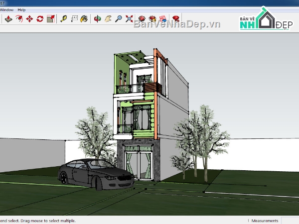 model nhà phố,nhà phố 3 tầng,nhà phố