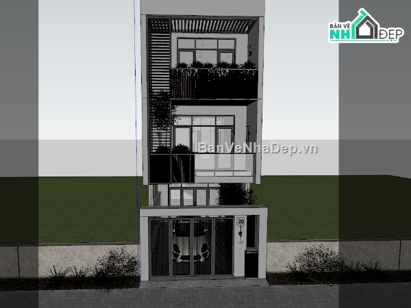 nhà phố,model nhà phố,nhà phố 3 tầng