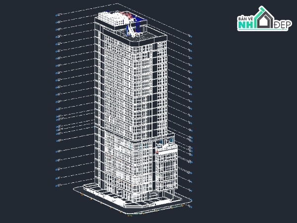 revit nhà 21 tầng,văn phòng 21 tầng,file revit văn phòng 21 tầng